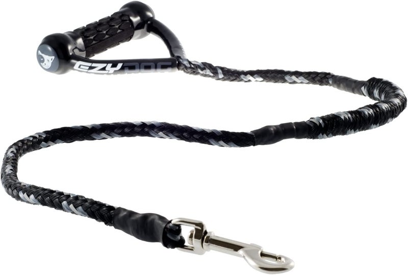 EzyDog Cujo Shock Absorbing Bungee Dog Leash - Best Dog Rope Training Lead - Reflective Trim for Nighttime Safety - Padded Pull Handle for Superior Comfort and Control (40", Black) - Image 1